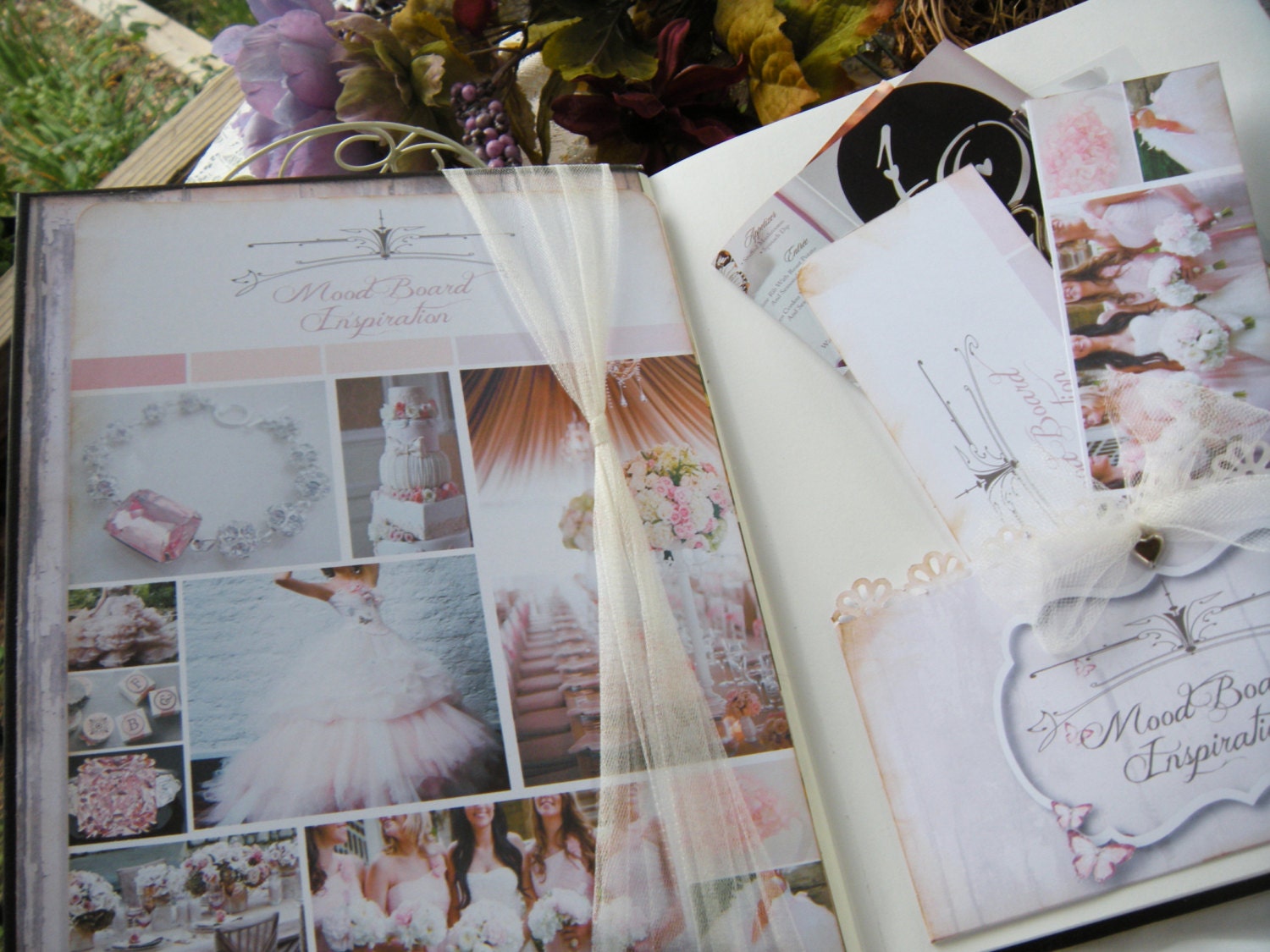 Wedding Planner/Mood board in a shabby chic vintage style