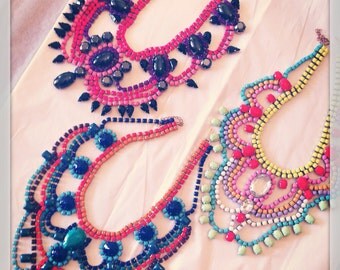 OOAK Vintage Rhinestone Statement Necklace - Dannijo