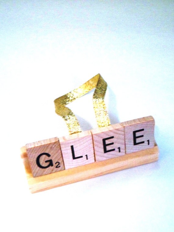 Glee Ornament Scrabble Ornament Glee Club Gift Scrabble