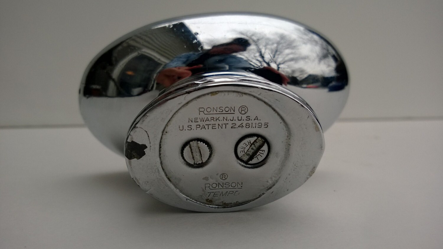 Vintage Lighter MidCentury Tabletop Chrome Lighter by