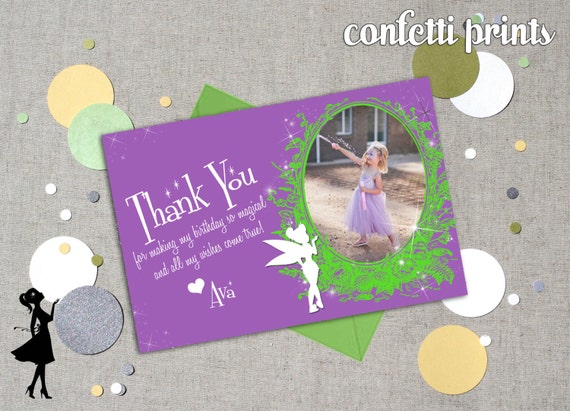 TINKERBELL Thank You Card / Photo Card Printable Il_570xn