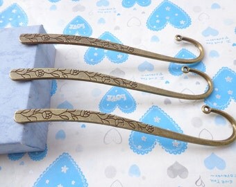 Sale--10 pcs Antique Bronze Bookmark Pendant Charm 11mmx120mm