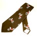 1970s Antique Car Necktie Mens Vintage Disco Era Wide Brown Polyester Tie with Red, White & Blue Silkscreen Old Time Automobile Designs