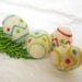 Felt easter eggs, colorful, needle felt, Easter and Spring home decor, Eco friendly - set of 4 eggs