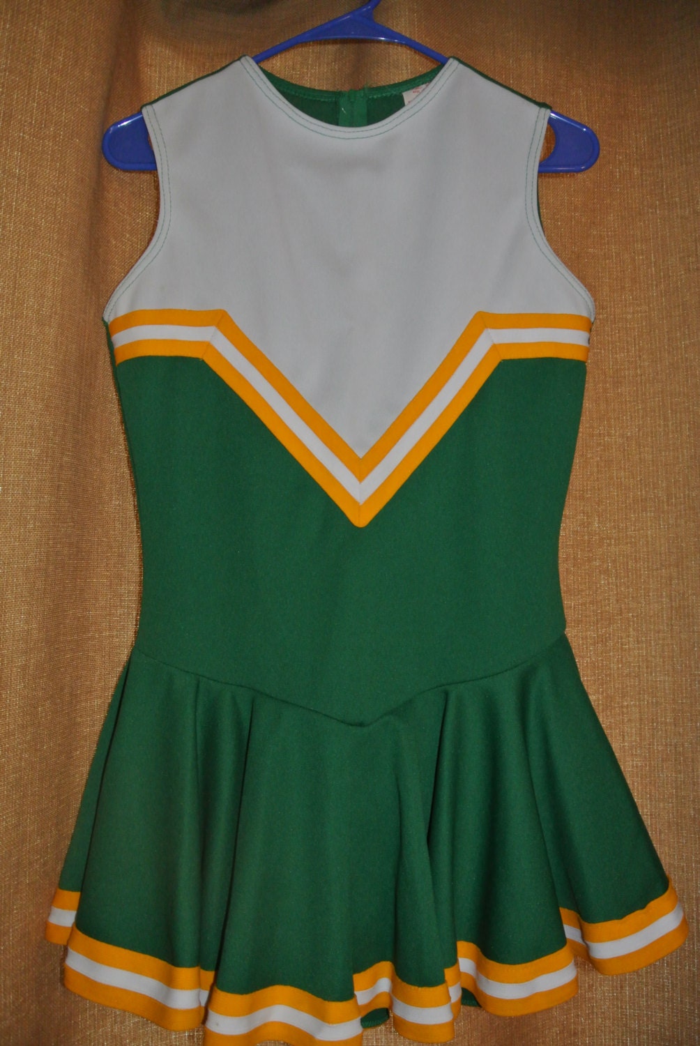 Vintage Retro Green Cheerleader Uniform Sz M by HighWaistToHeaven