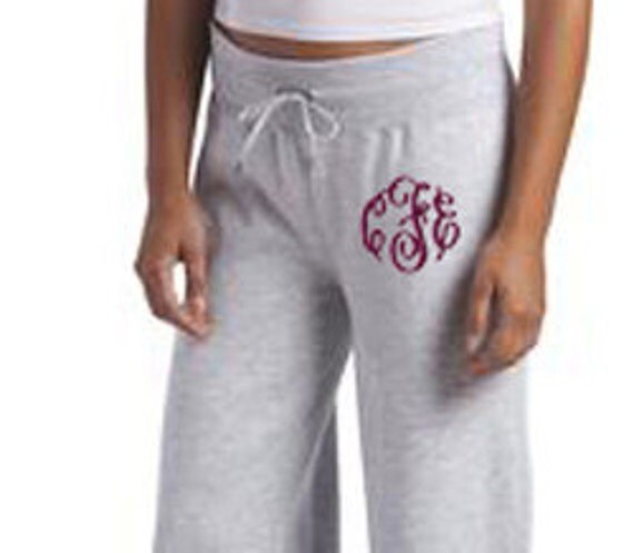 monogrammed sweatpants