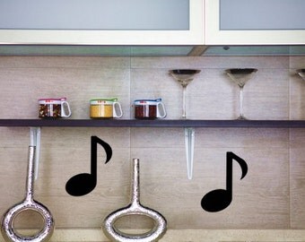 Music Note with Rectangles, Chalkboard Labels, Reusable, Removable