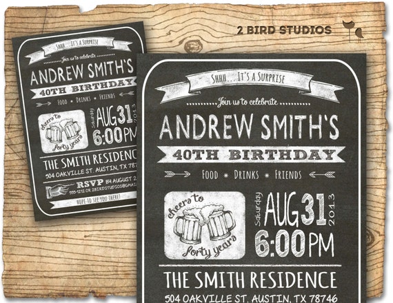 Men Birthday Invitations 4