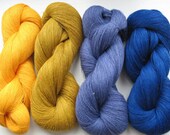 Linen Yarn Azure Blue Lemon Mustard Yellow 400 gr (14 oz ), Cobweb / 1 ply, each hank contains approximately 3000 yds Linen Yarn Azure Blue Lemon Mustard Yellow 400 gr (14 oz ), Cobweb / 1 ply, each hank contains approximately 3000 yds