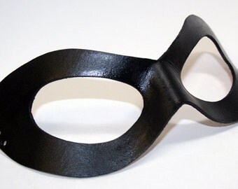 Superhero Leather Mask / Harley Quinn Mask / Cosplay Mask / Shiny Black / Leather Mask / Ms Marvel/ Harley Quinn/ Costume/ Harley Mask