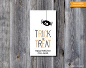 Trick or Treat Halloween Tags Personalized Printable Goodie Bag Labels Il_170x135