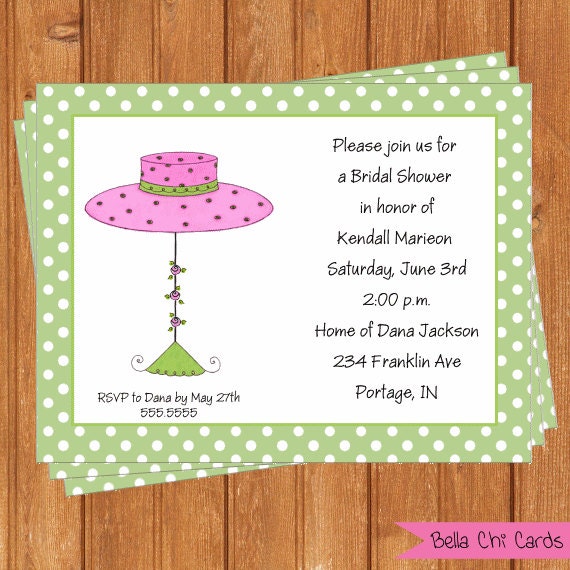 Hat Bridal Shower Invitations 7