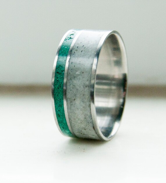 Jade band wedding rings
