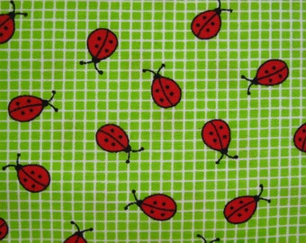 Destash Cotton Fabric - Lady Bugs