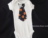 Halloween Iron On Tie with Onesie or Shirt. Newborn to 5T only.
