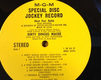 Dirty Dingus Magee, Special Disc Jockey Record, Promo, LP MGM, Jeff Alexander, 1970