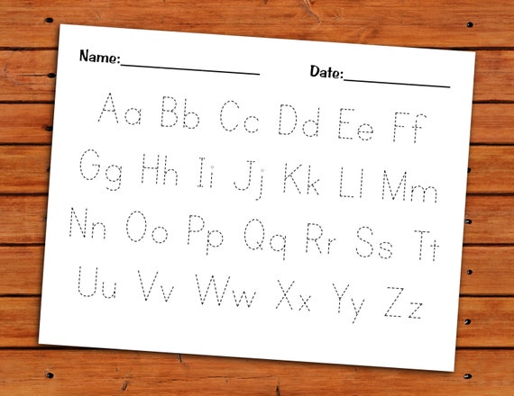 Alphabet Trace Worksheet PDF Printable by pdotprintables