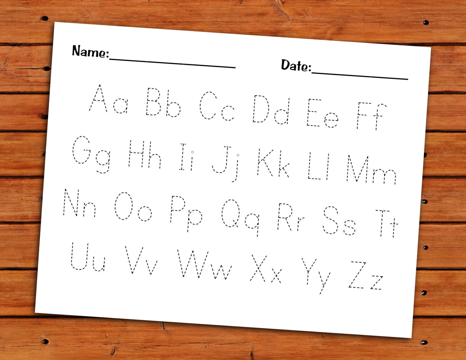 Alphabet Trace Worksheet PDF Printable