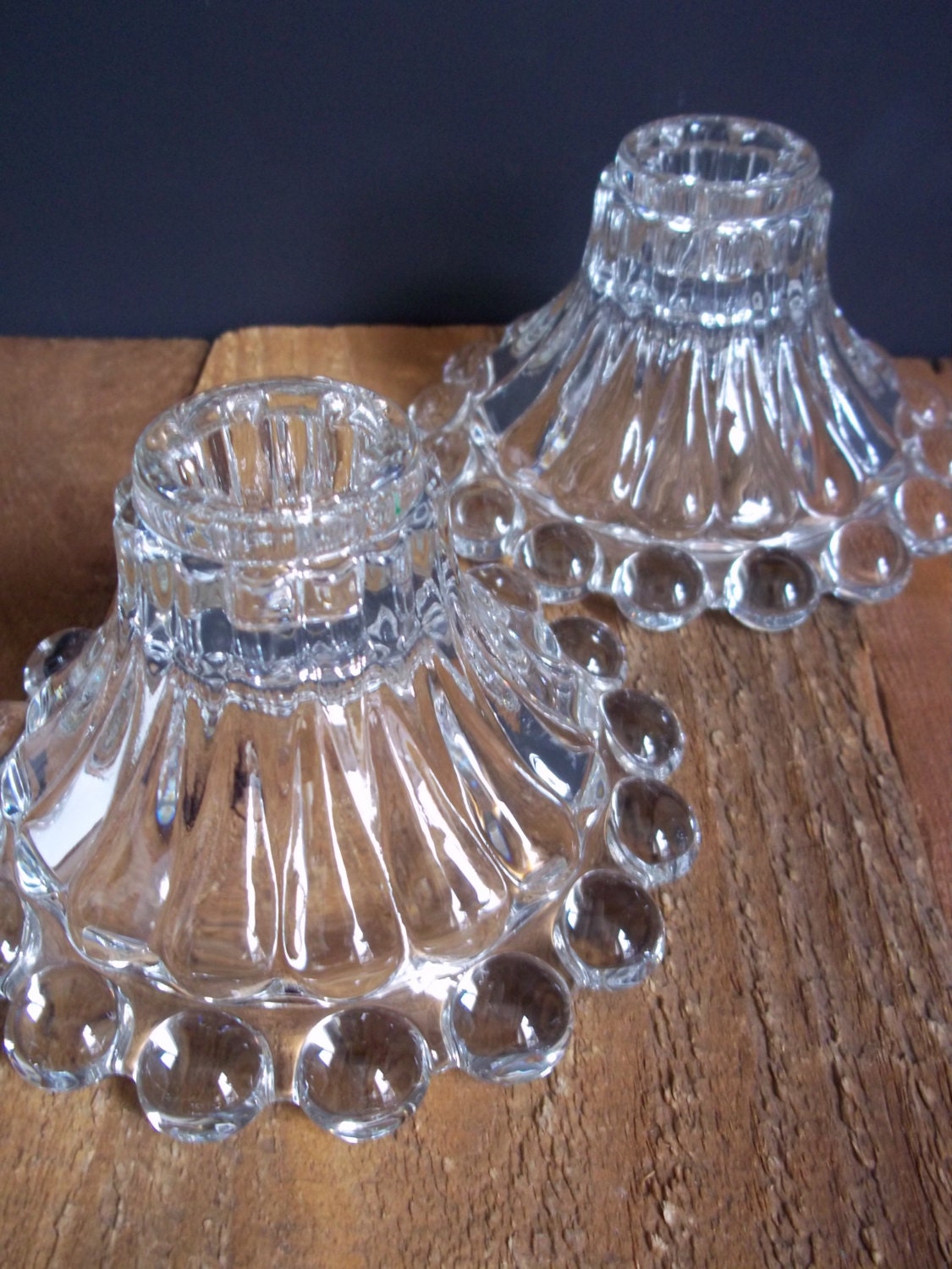 Vintage Glass Candle Holders Bubble Boopie By Sparklesandsass