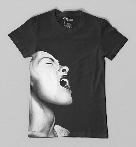 Billie Holiday Women's TShirt by charlesathompson on Etsy