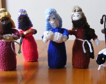 Nativity Set Scene Christmas Figures Holy Family from Ireland Irish Hand Knitted
