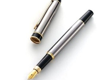 Personalized Gunmetal Brass Fountain Pen - Free Engraving