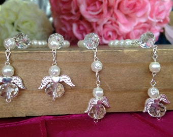 25 pcs Angel baptism favors/ ivory communion favors/ recuerditos para bautizo / finger rosaries/ christening favors / communion favors