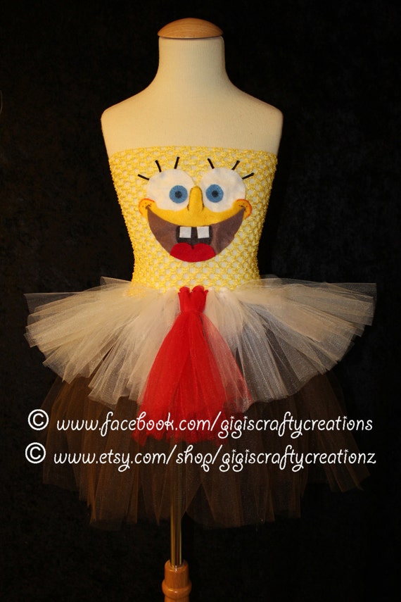 Custom SpongeBob Inspired Tutu Dress Perfect for Halloween