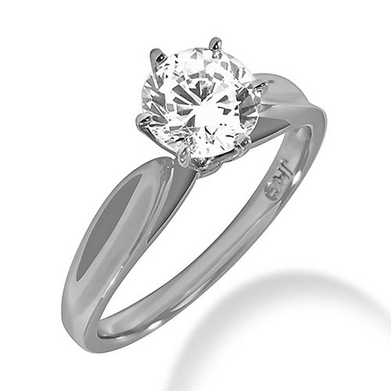 Prong Solitaire Engagement Ring Setting Concave Shank 0.5ct - 5ct ...