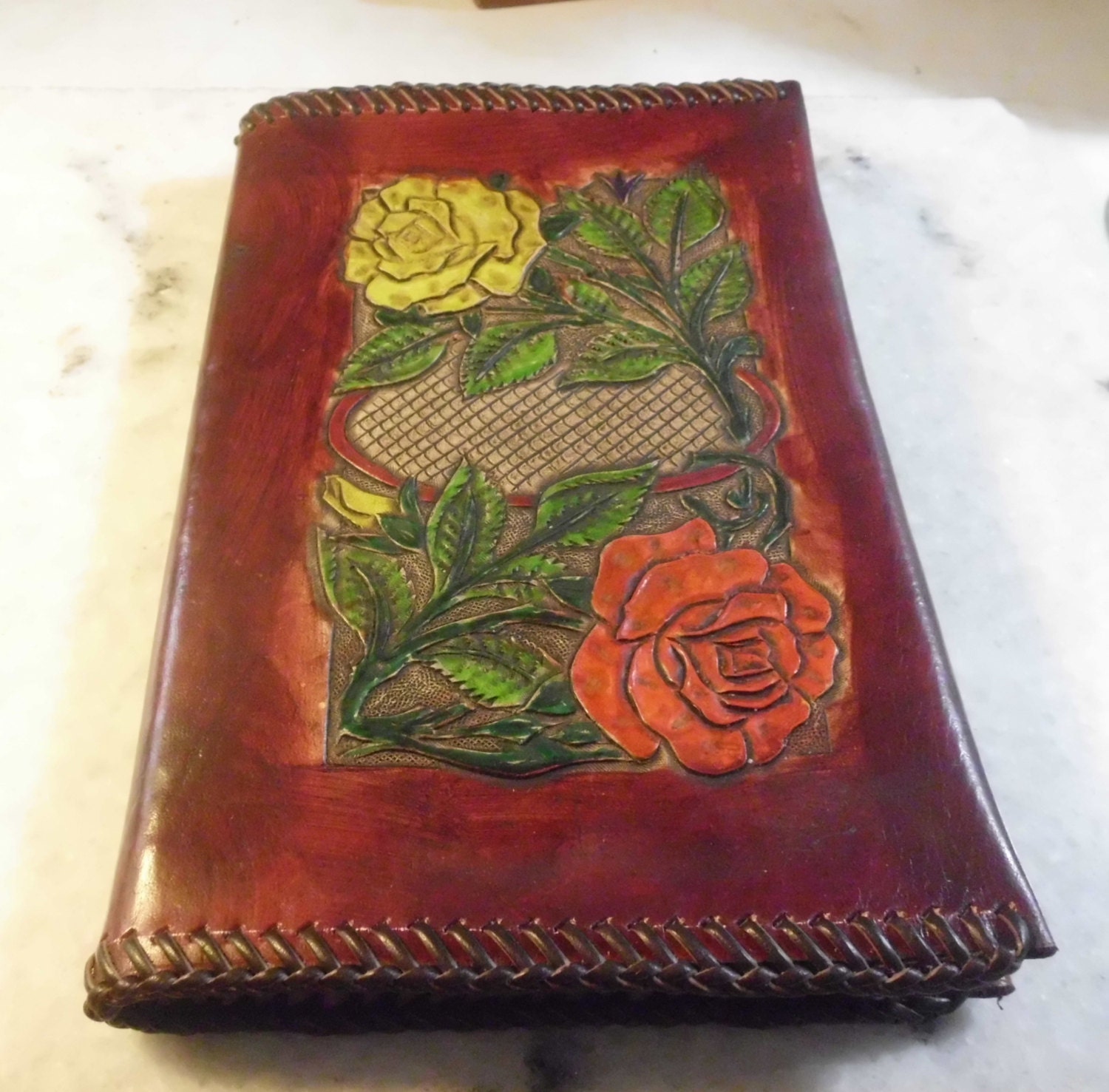 Custom leather Day/Monthly Planner Cover/ memo pad holder