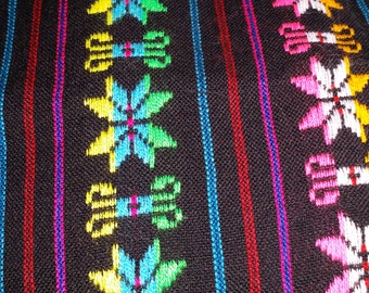 4 yards x .87 yard Mexican Fabric (cambaya) with colorful mexican ...