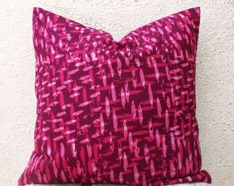 Decorative Pillow Covers - Abstract Print in Pink - 16 x 16 - 1 pair - ct81A