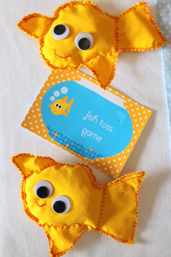 9 Gold Fish Bean Bags for Bean Bag Toss Game