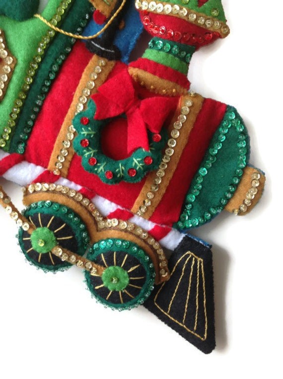 Finished Bucilla Christmas Stocking Completed Christmas