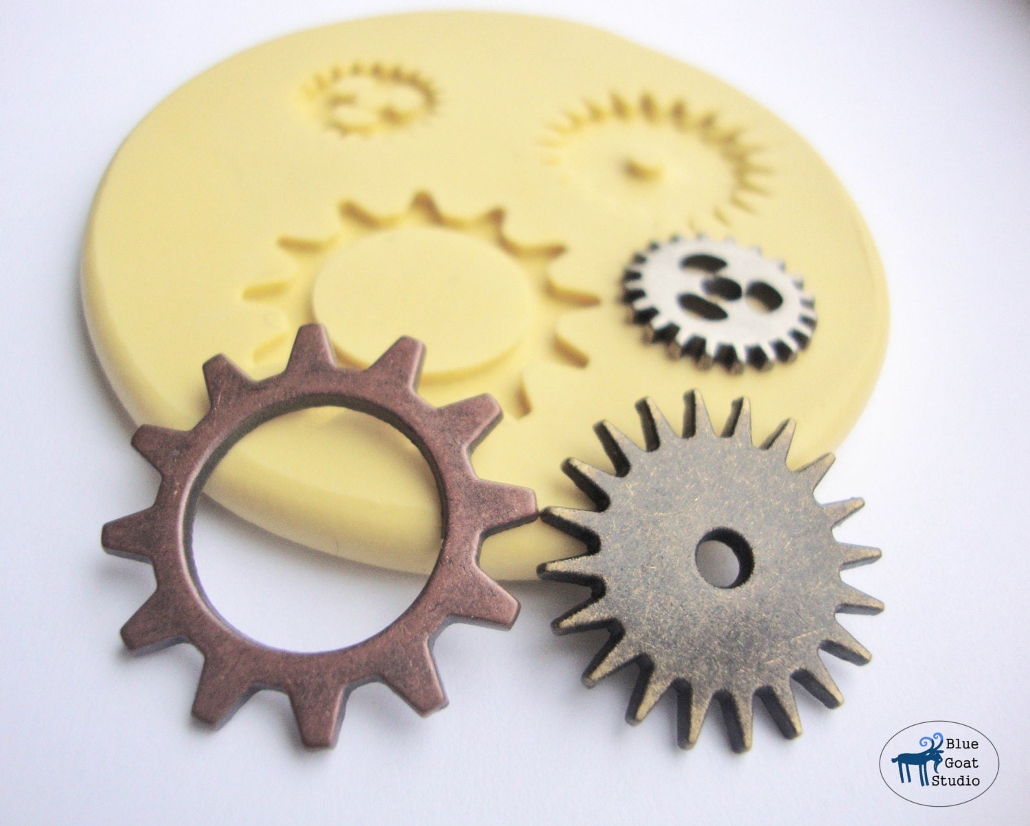 Gear Mold/Mould Trio Silicone Mold Steampunk Gears