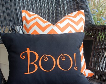 Halloween Pillow, Boo pillow, Halloween Decor, Fall Decor, throw pillow, fall pillow, orange decor, holiday decor, Halloween pillow