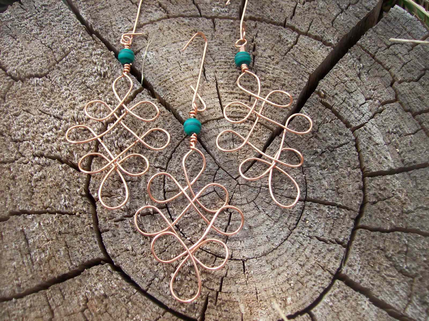 Copper Wire Christmas Ornaments Tree by MountainUrsusDesigns