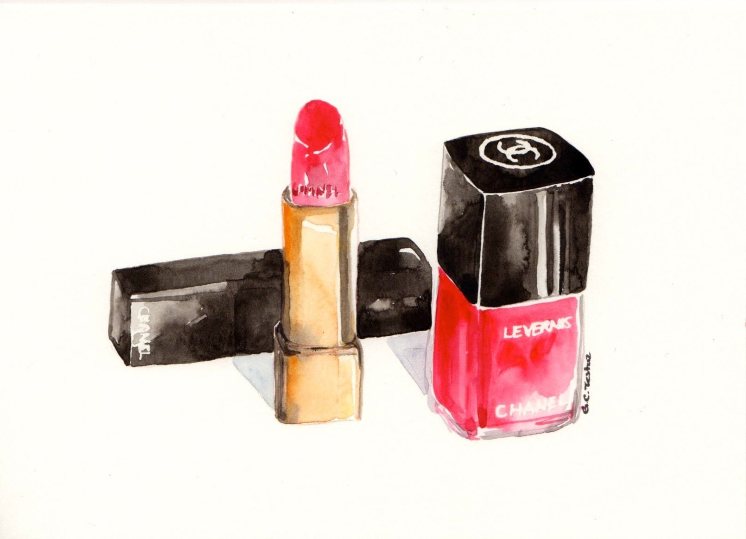 Chanel makeup drawing