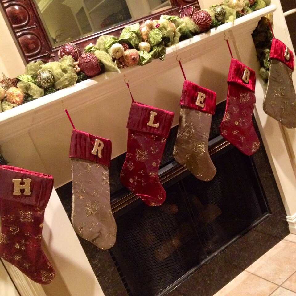 Stocking pins monogram pins christmas decor by LaFeteDecor on Etsy