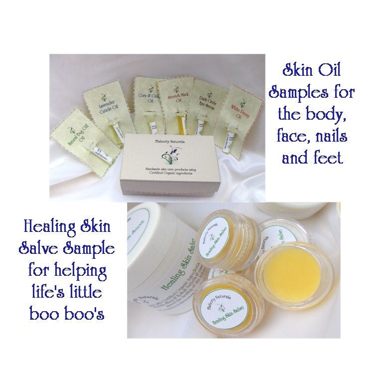 Organic skincare samples organic facial oil eye treatment