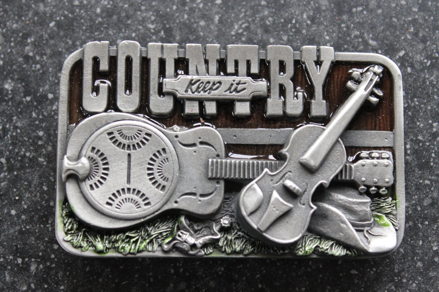 Antique Pewter And Enamel Country And Western Belt Buckle Vintage   Il Fullxfull.554796651 B1hb 