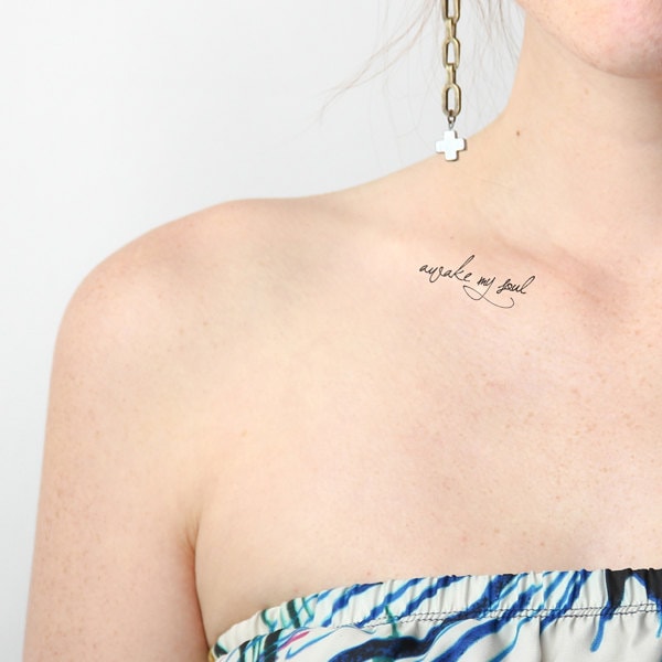 Wake Temporary Tattoo Set of 2