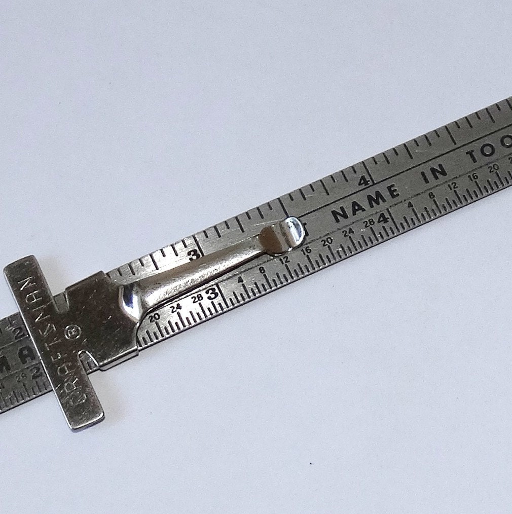 Vintage General 6 inch Stainless Steel Rule Metric with Pocket