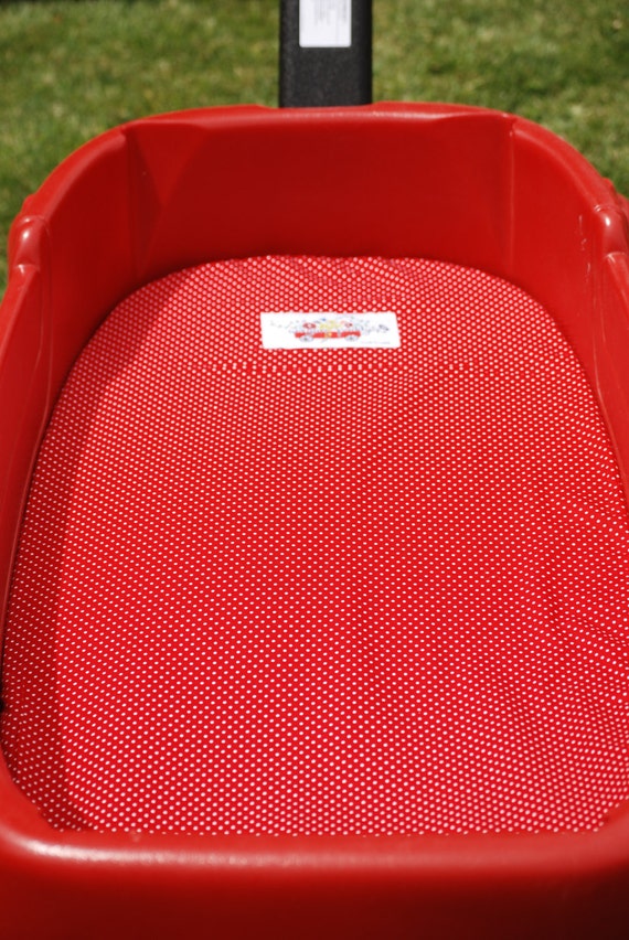 Wagon pad red w white micro dots for Radio Flyer wagons. Pad