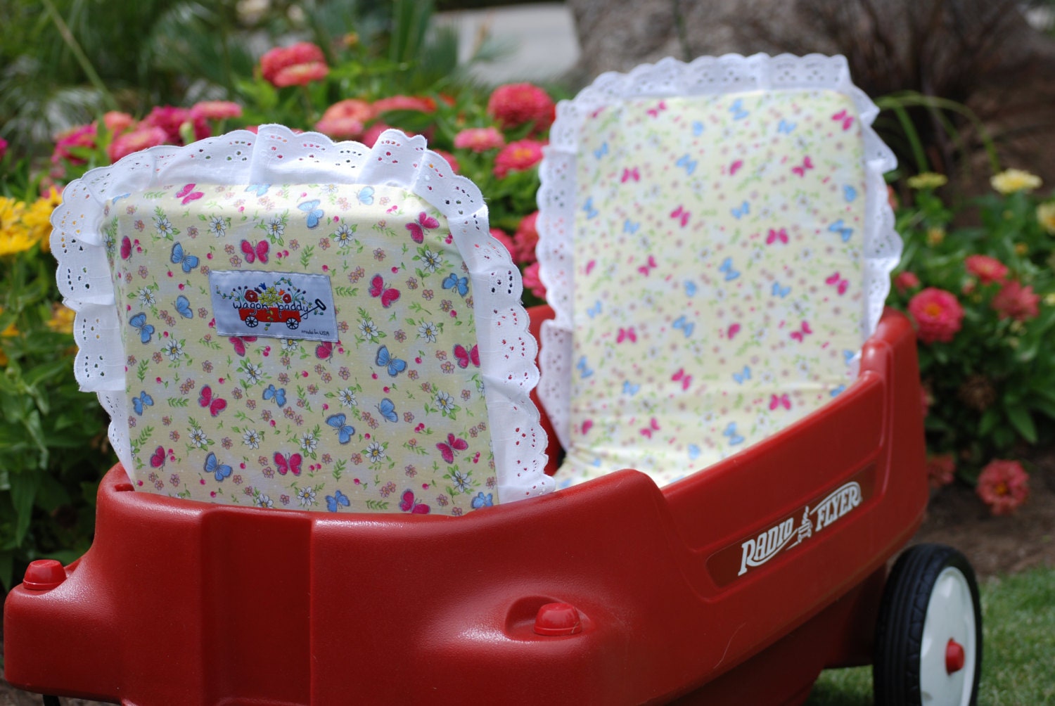 Wagon seat cushion butterfly for Radio Flyer wagons. Seat