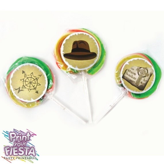 Treasure Hunt cupcake toppers only - circle toppers, flags, Free shipping Il_570xn