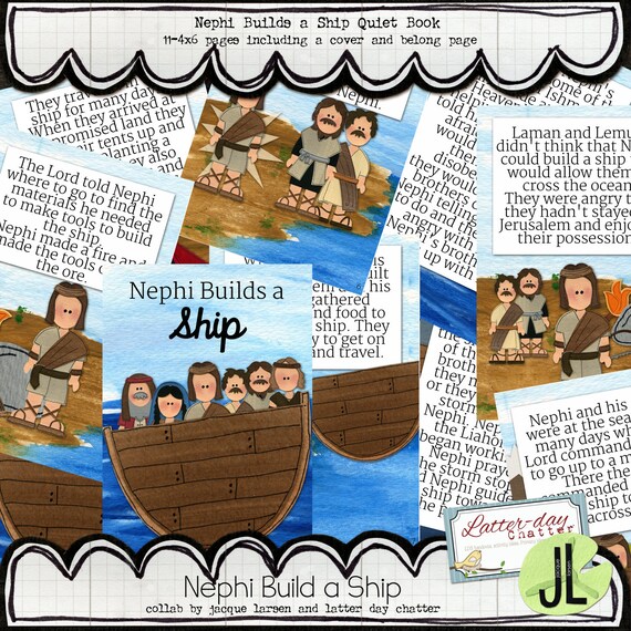Nephi Builds a Ship Quiet Book by LatterdayChatter on Etsy