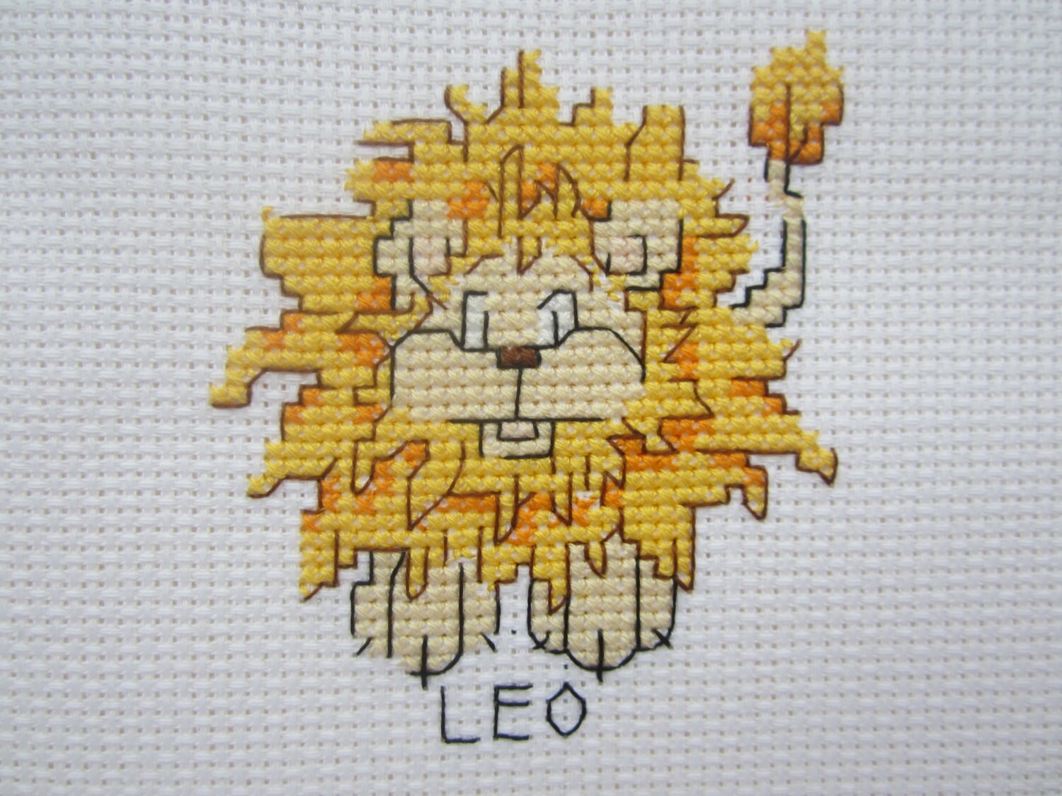 Leo cross stitch design Instant Download PDF Pattern