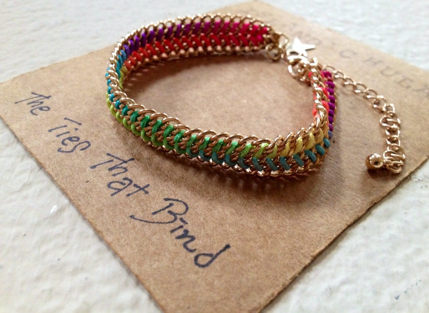 Woven Chain bracelet/Friendship Bracelet/Ombre