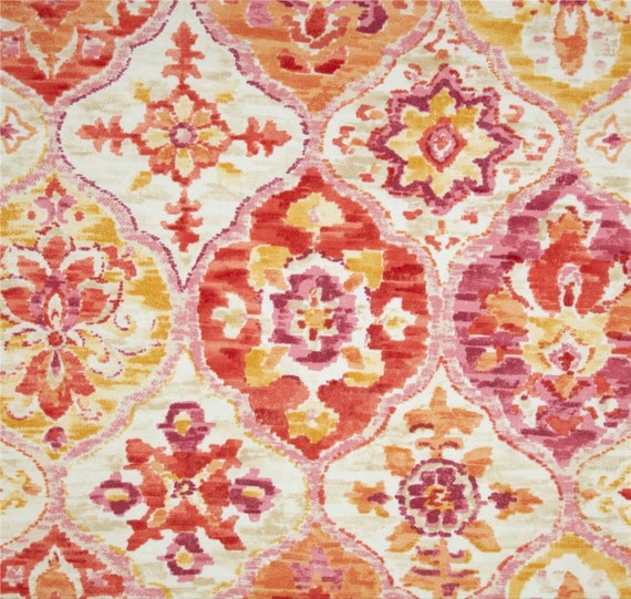 Outdoor Fabric by the Yard Pink Fabric Ikat Fabric Outdoor P